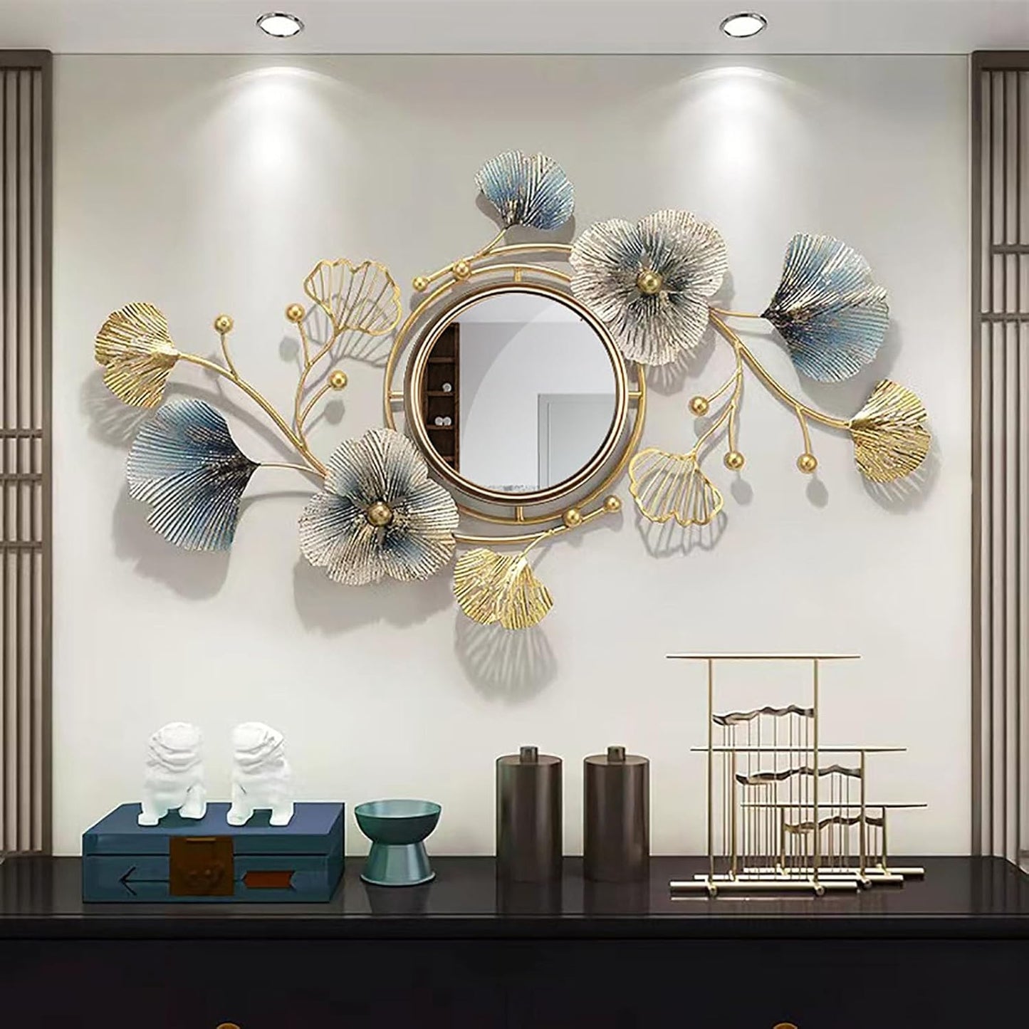 Flower Pattern Wall Mirror