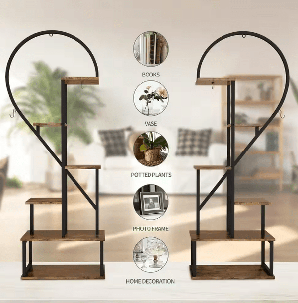 Heart Shape Plants Stand For Terrance Garden|Home|Hotel|Cafe