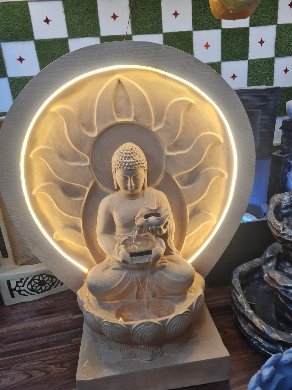 Sun Double Bowl Buddha Fountain