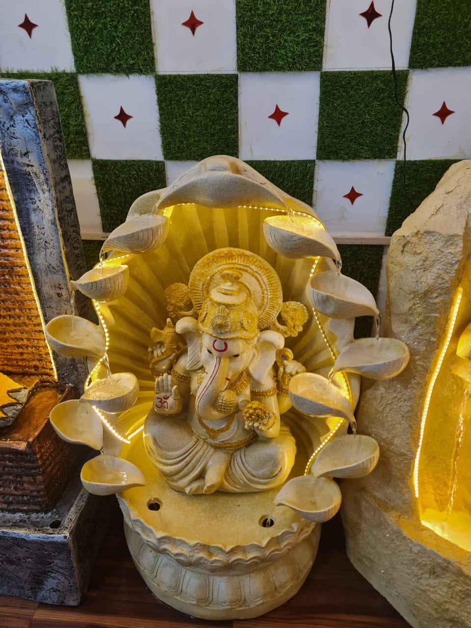 Ganesha fountain With Diya