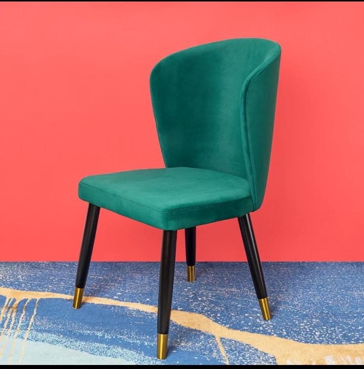 Dinning chair| Living Room Chair With Slint Bent Curve Back