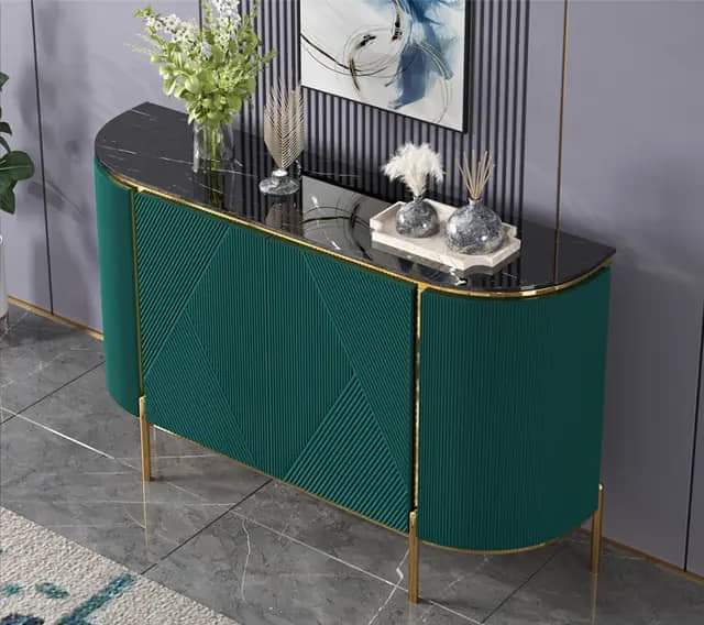 Modern Console Table With U cut Corner