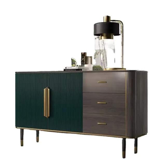 Console Table Cabinet With Storage, Green