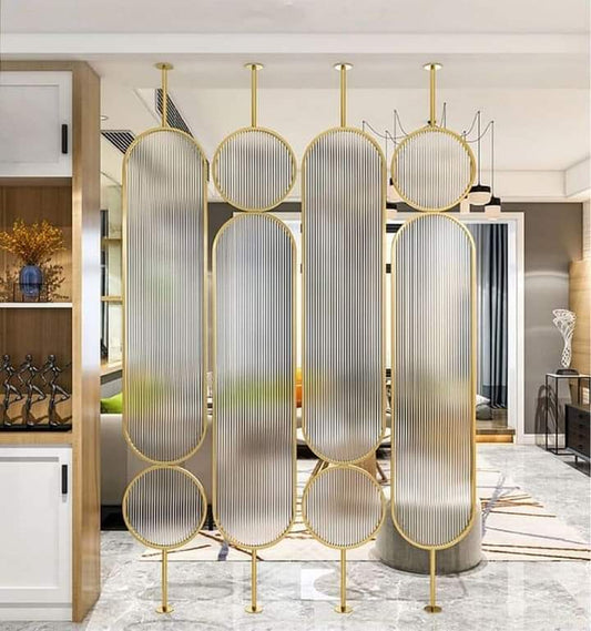 Stainless Steel Gold Metal Partition (Set of 4 pcs )