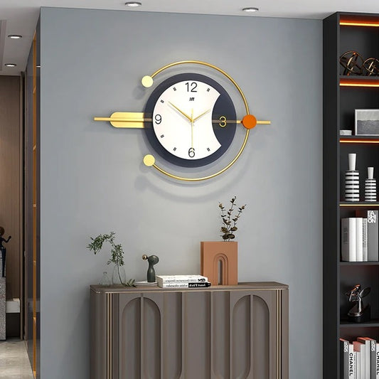 Elegant Metal Wall Clock With Unique Dial