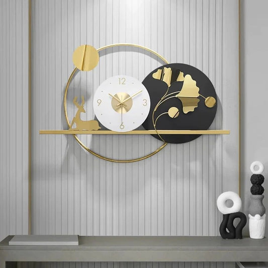 Deer Model Wall Clock With Ring