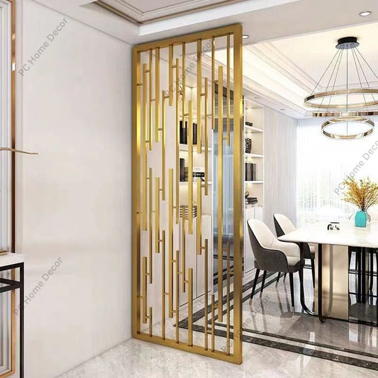 Modern Metal Partition in Gold