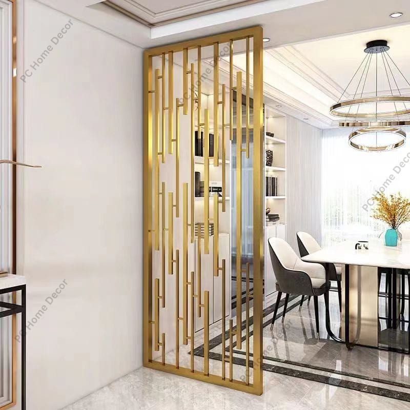 Modern Metal Partition in Gold