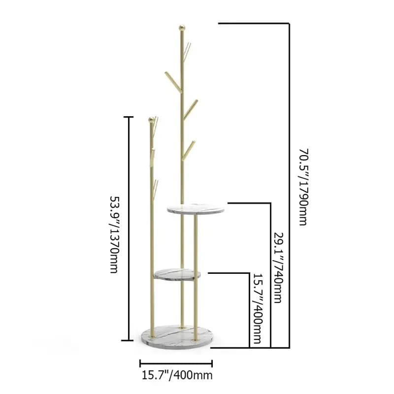 Hanging Coat Rack With Platform For Storage