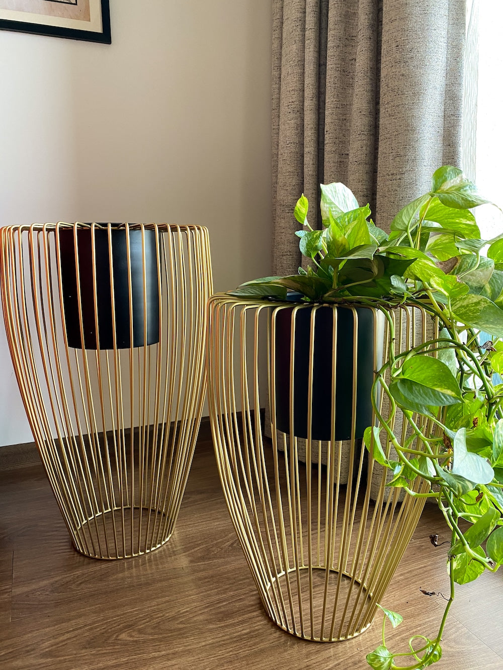 cone shaped plant pots Buy Exclusive Cone shape Wire Planter (Set of 2) – PC HOME DECOR