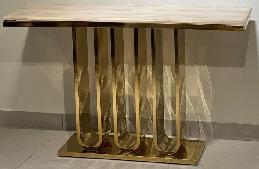 Modern Elegant Console Table With Marble Top