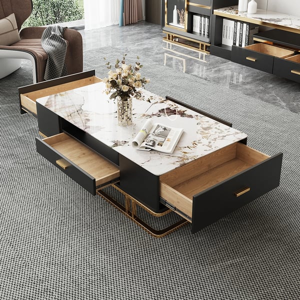 Designer Rectangular Centre Table With 3 Drawers