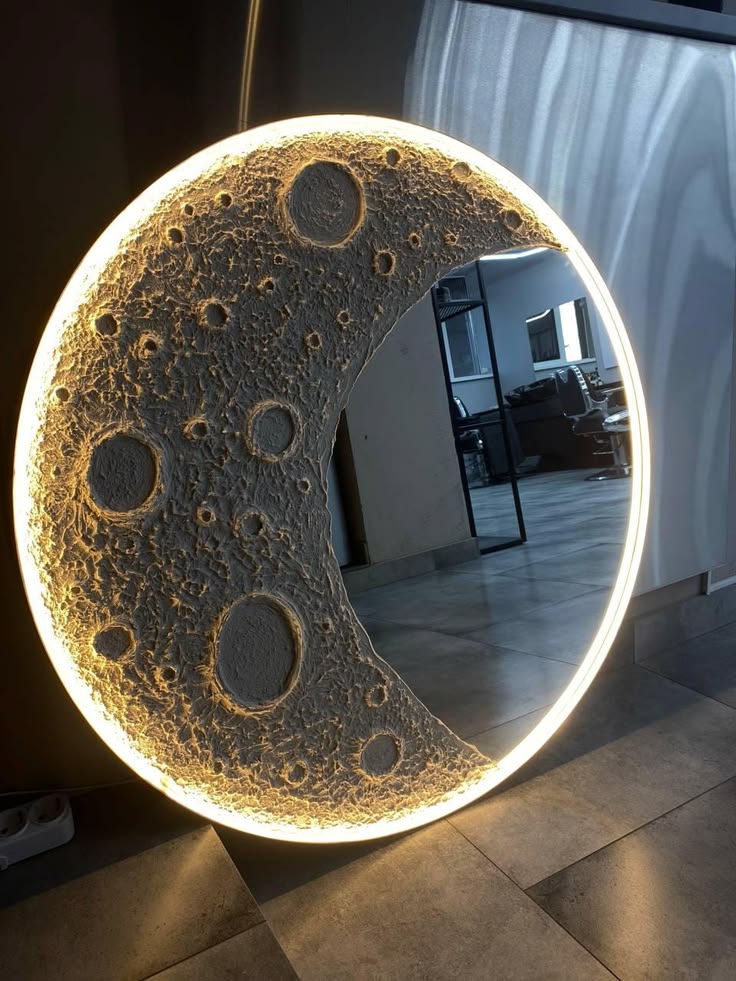3D Moon LED Mirror