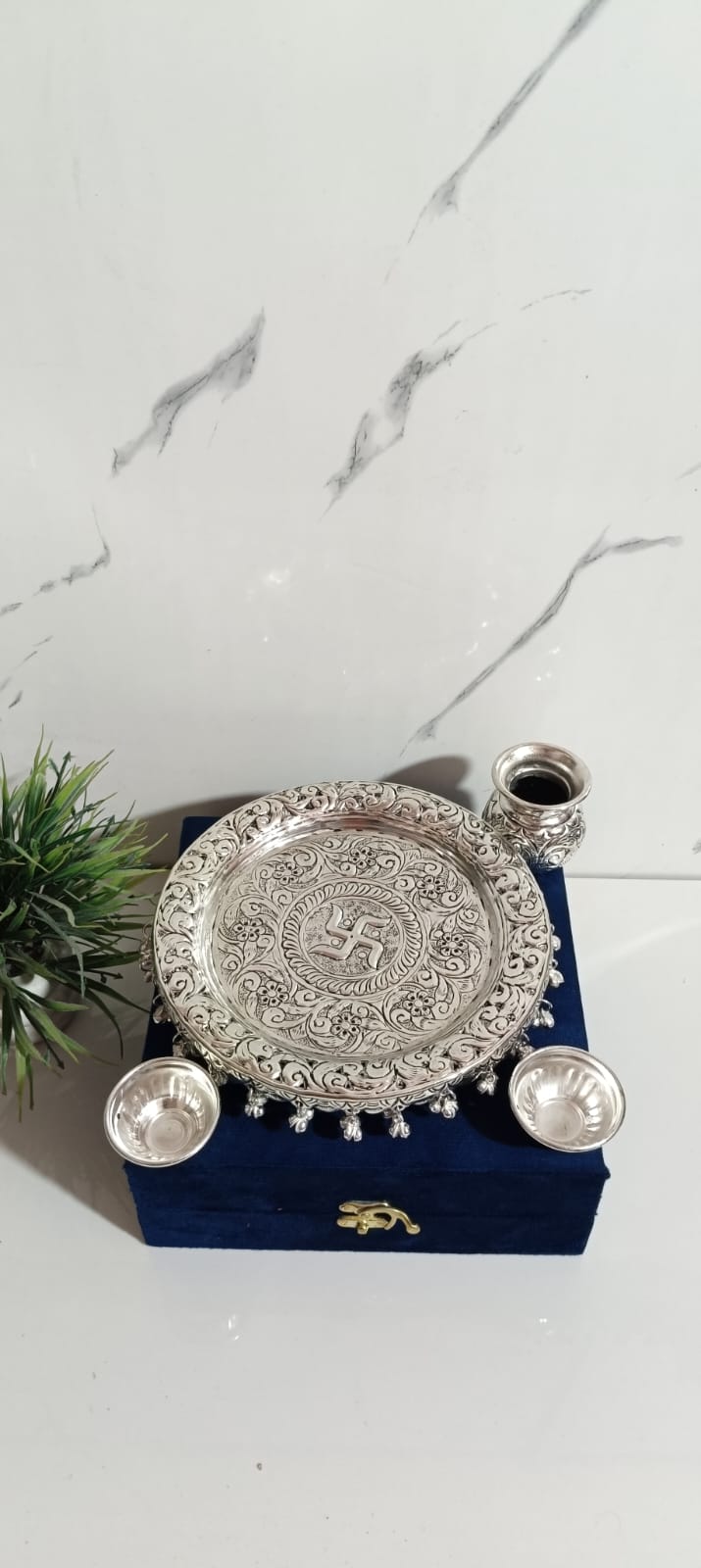 German Silver Ghungroo Thali