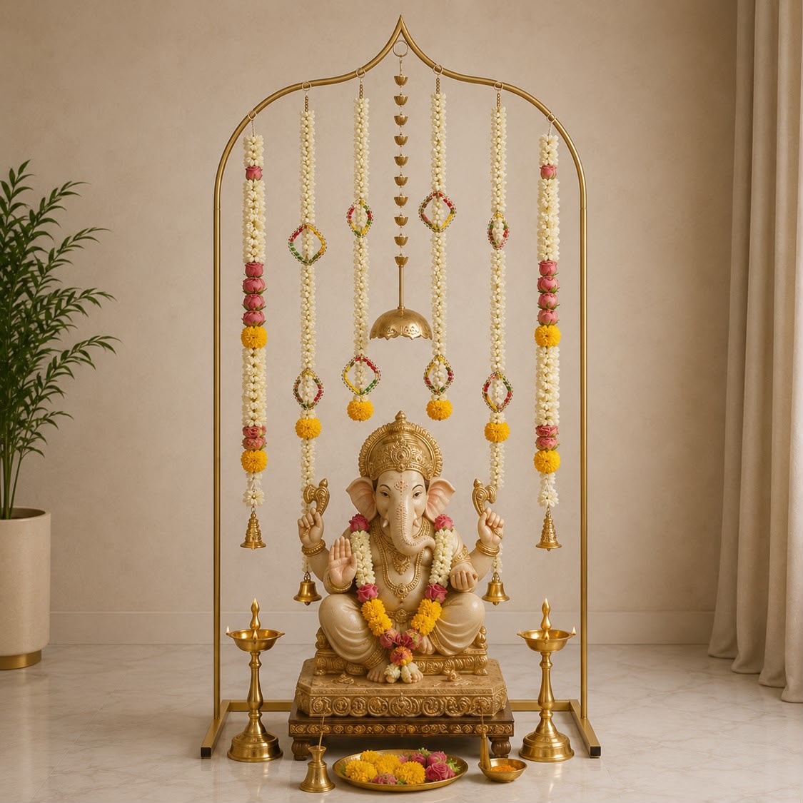 Ganesh Chaturthi & Varalakshmi Pooja Backdrop Stand