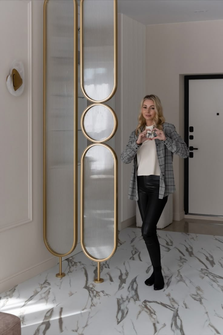 Premium Gold PVD Partition Panel for Home & Office