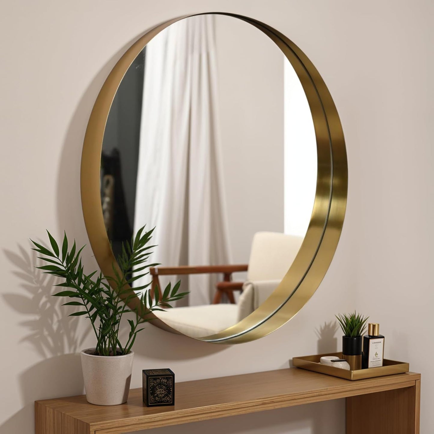 Premium Gold Designer Wall Mirror