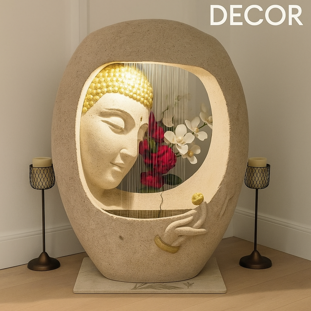 PC Home Decor |Buddha Face Fountain