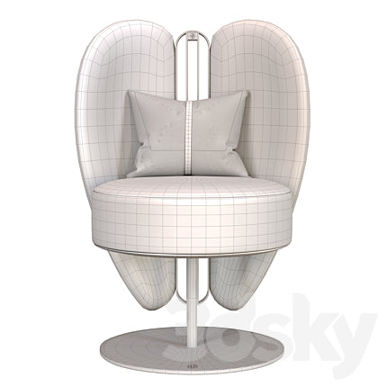 Modern Luxury Accent Chair – Leatherite Fabric | SS Frame | PVD Coated