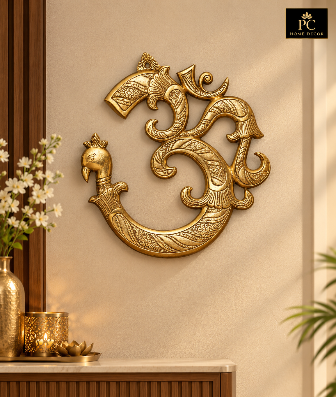 Brass Om Wall Hanging