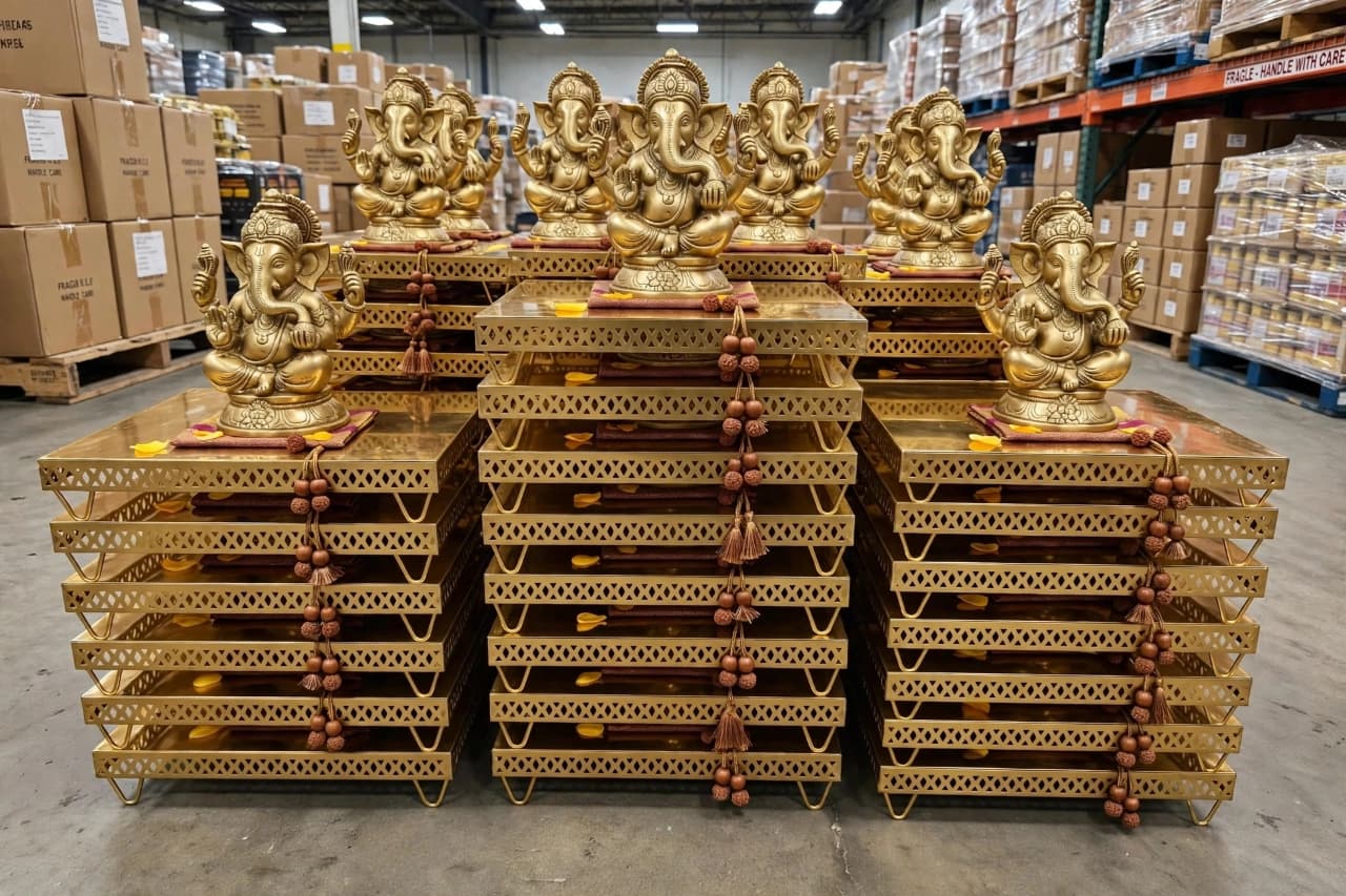Ganpati Metal Chowki