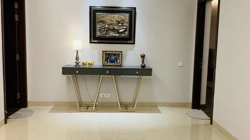 PC Home Decor | Console Table With Drawers, Black and Gold