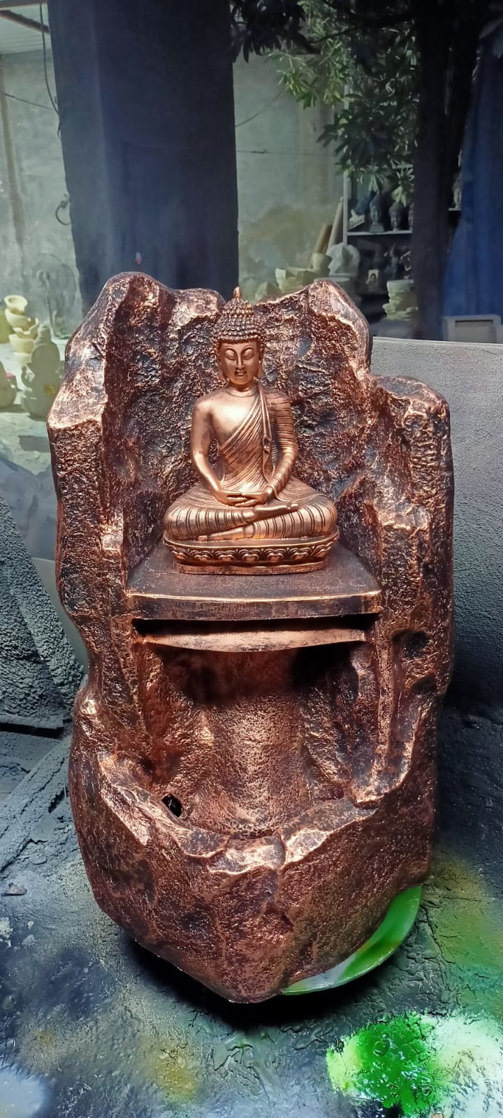 PC Home Decor | Pahad Buddha Fountain, Bronze