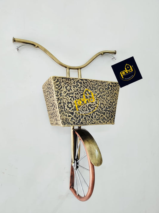 PC Home Decor | Hanging Cycle Basket, Bronze and Yellow