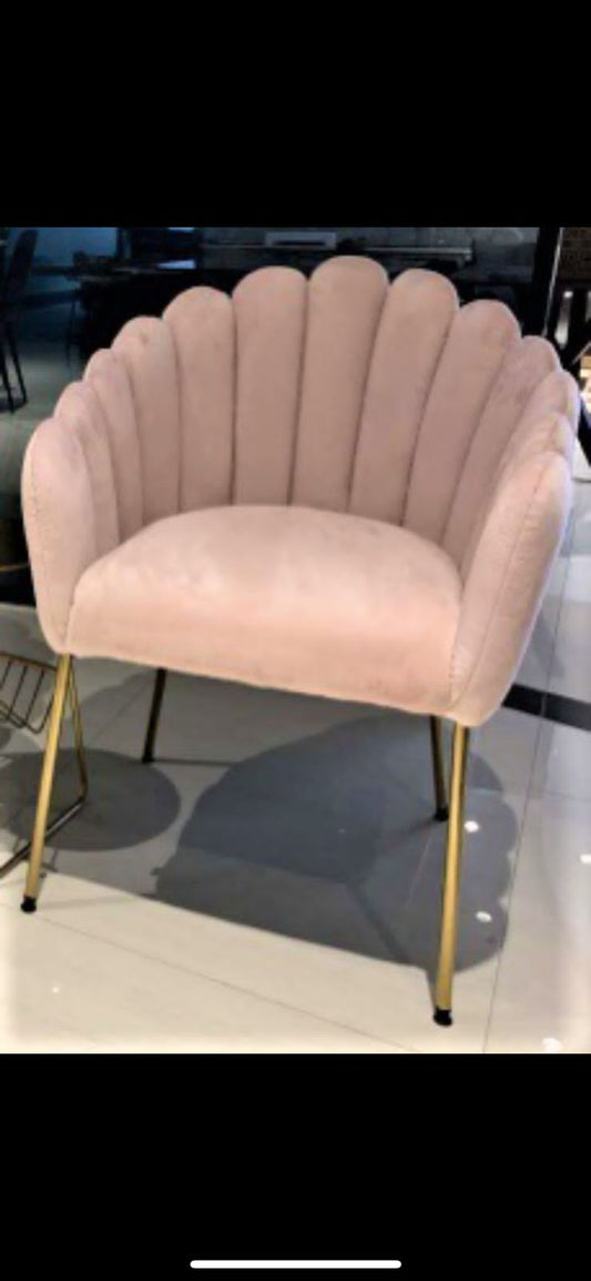 PC Home Decor | Single Finger Sofa Chair Steel Chair, Gold and Peach