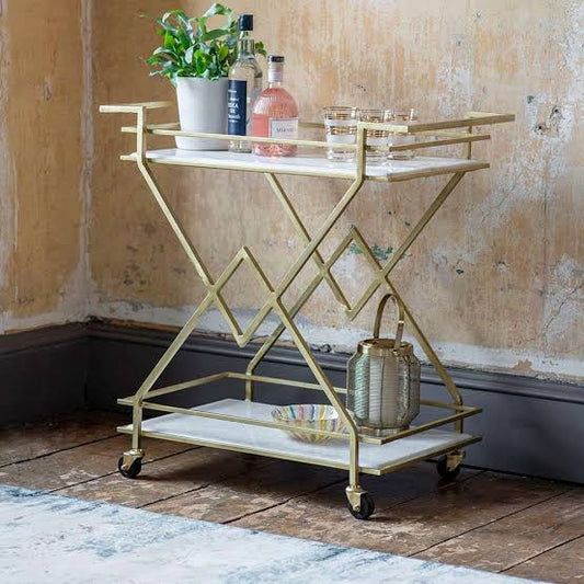Bar Trolly With Marble