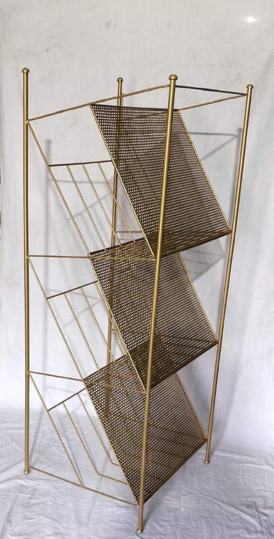 PC Home Decor | Metal Magazine Holder, Gold