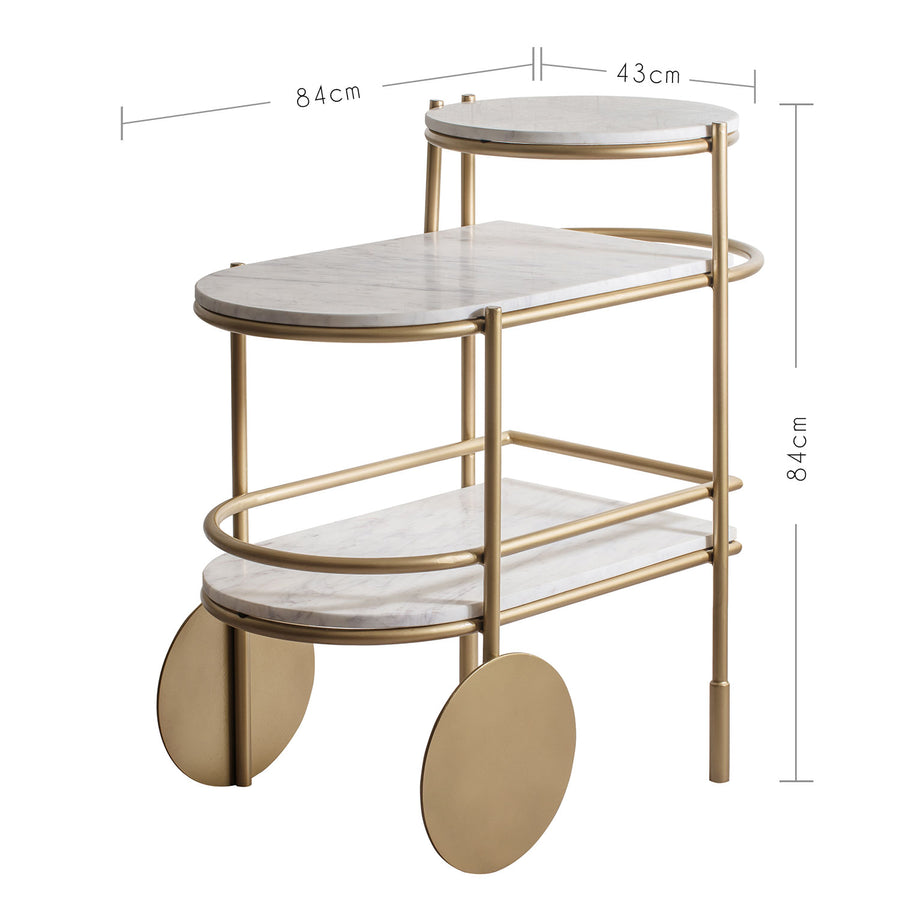 Oval Bar Trolly | Stylish and Functional Beverage Cart