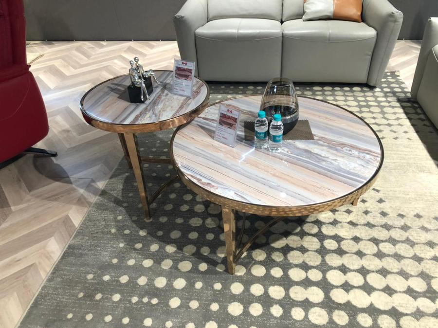 PC Home Decor | Round Marble Center Table, Gold