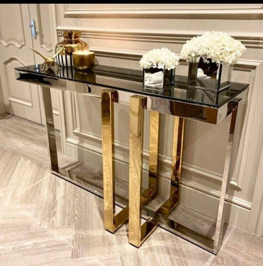 Stainless Steel Unique Console Table