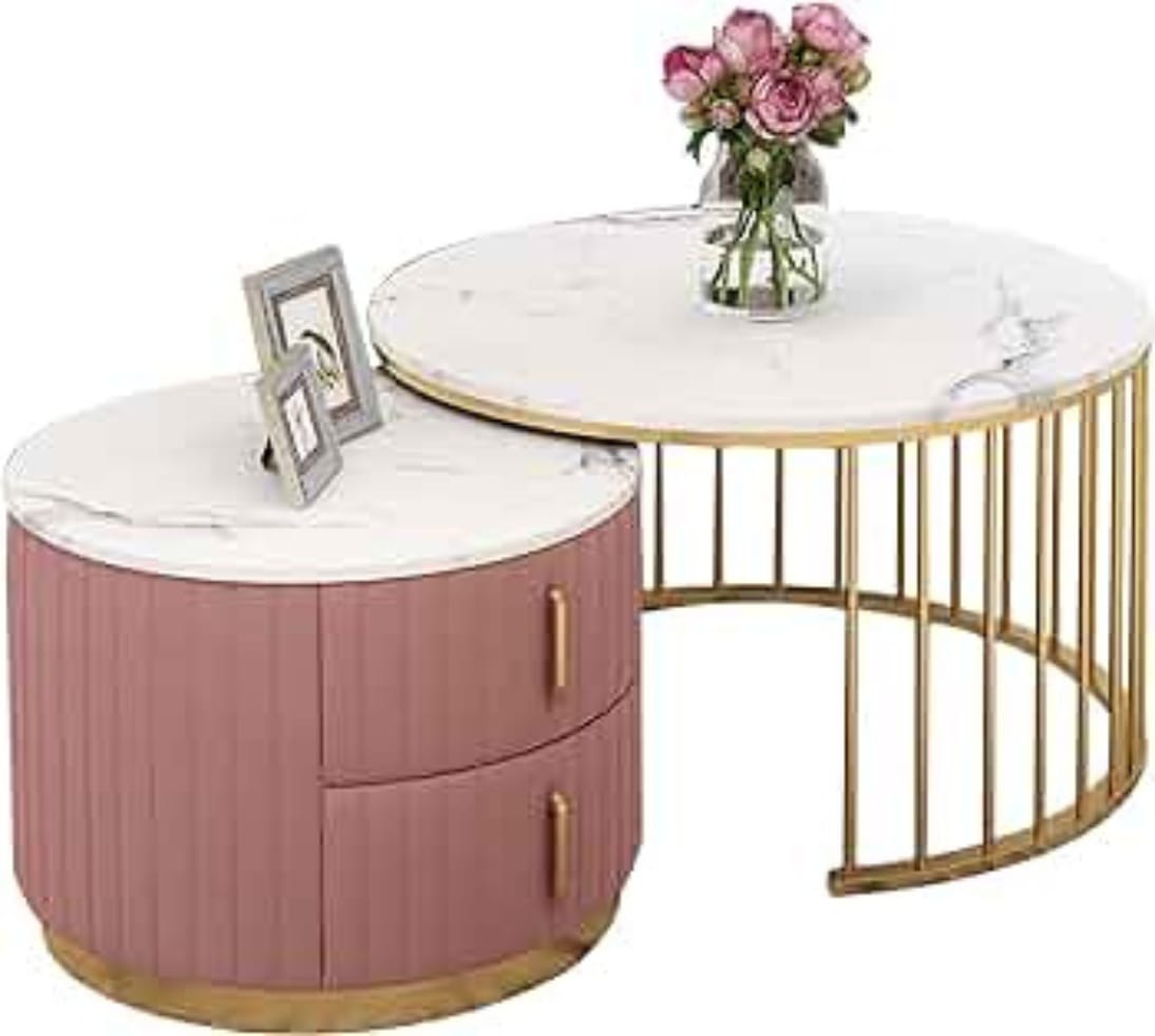 Angel Pink SS Nesting Centre Table
