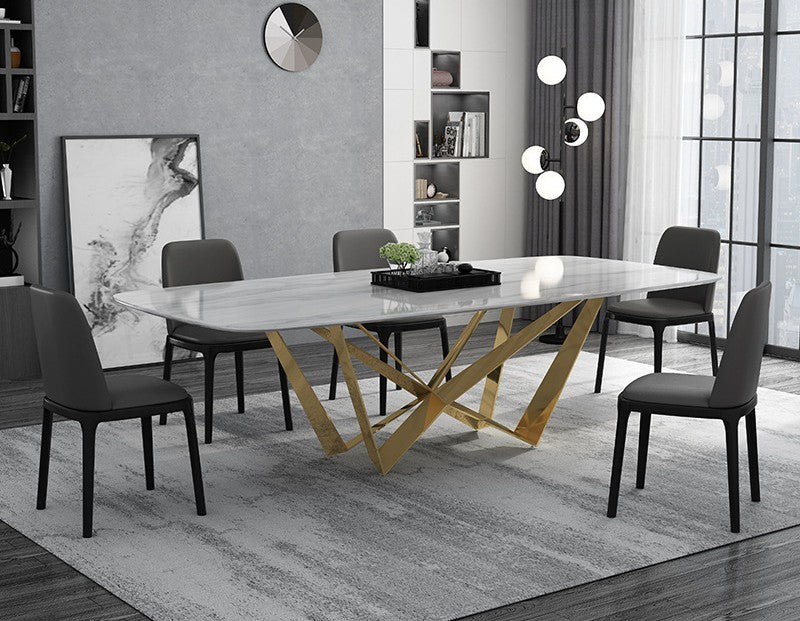 Modern Seater Dining Table,Zigzag Pattern