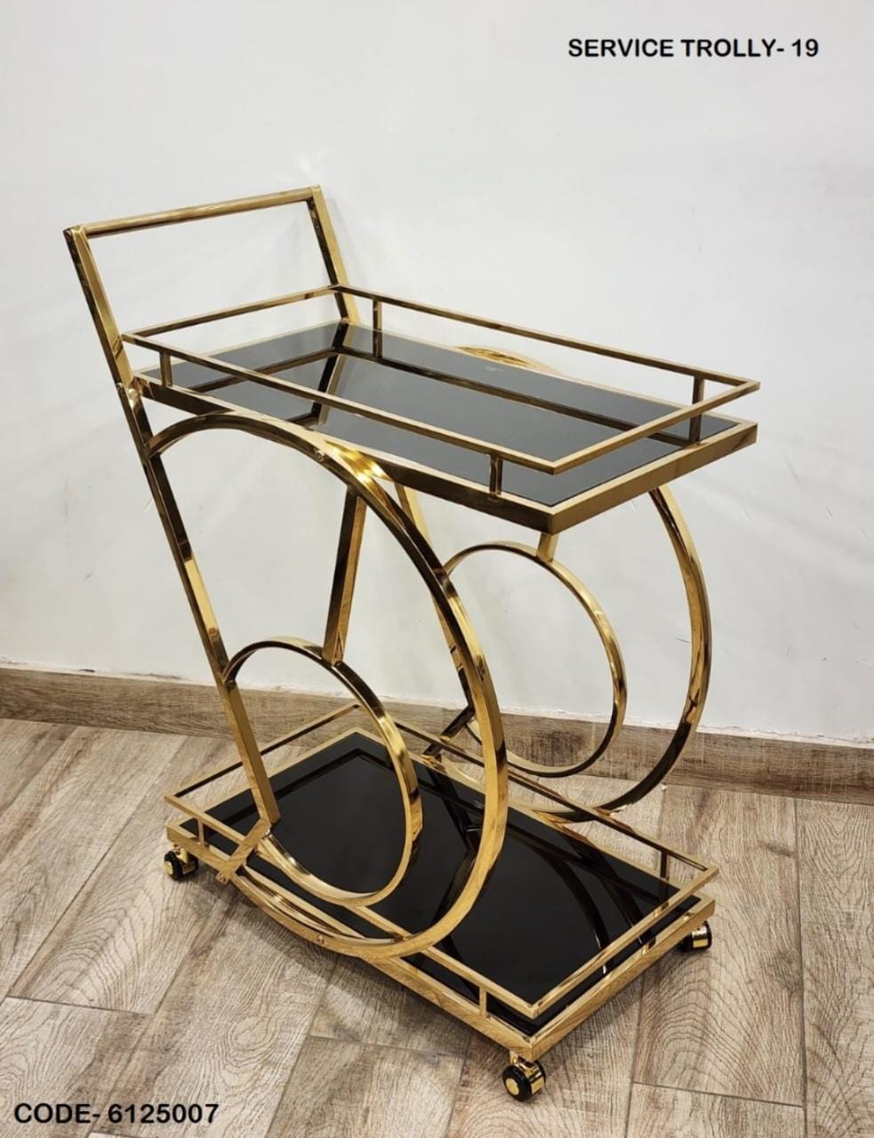 PC Home Decor|Exclusive Stainless Steel Bar Trolly