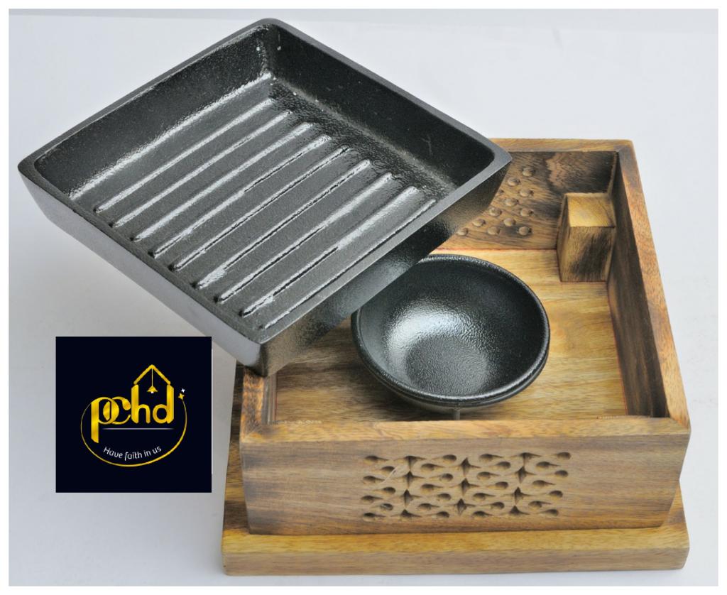 Square Grilled Snacks Warmer | Sizzle in Style