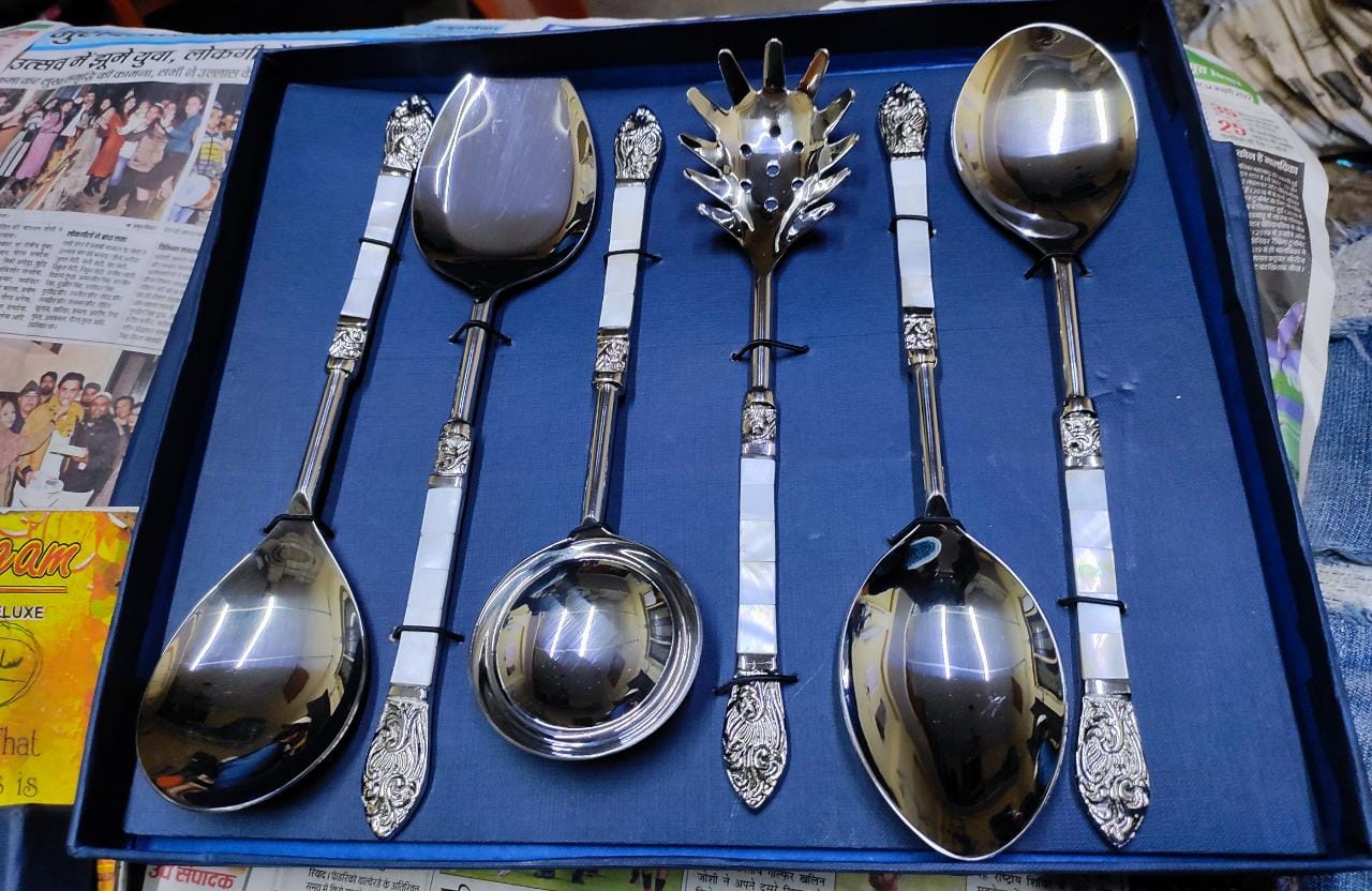 Elegant MOP Stainless Steel Serving Set of 6pcs