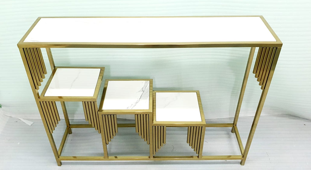 Stainless steel side table