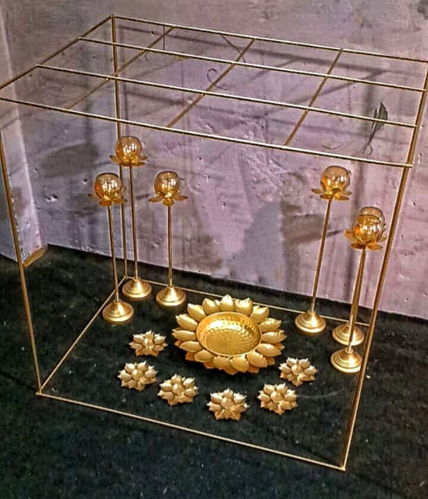 Square Backdrop Ganapati Decoration Set