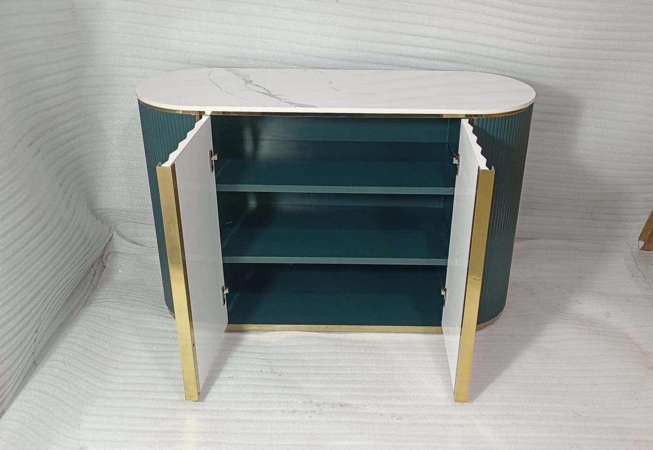 Console Table With Storage Stainless Steel