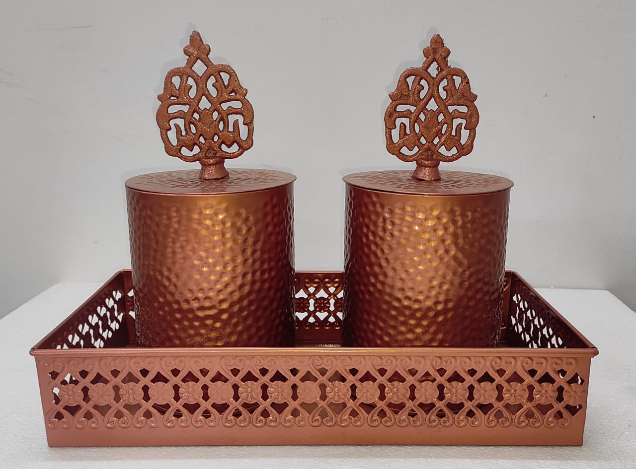 Chic and Practical: Canister and Tray Set