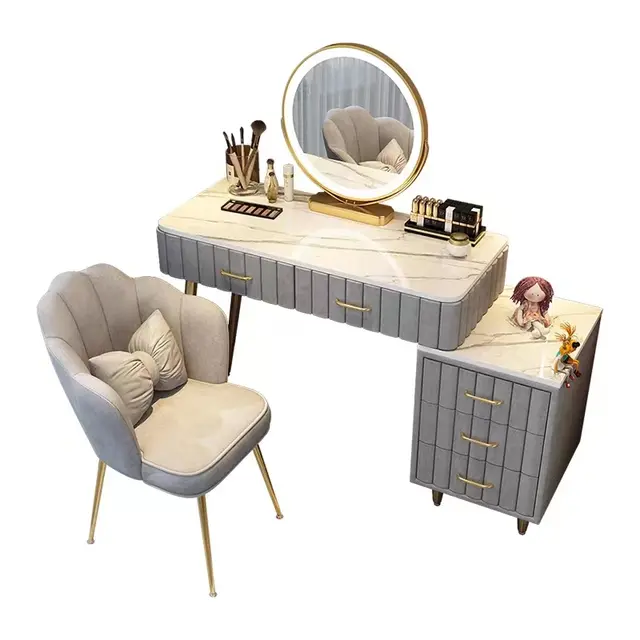 Modern Dressing Table With Chair and Mirror
