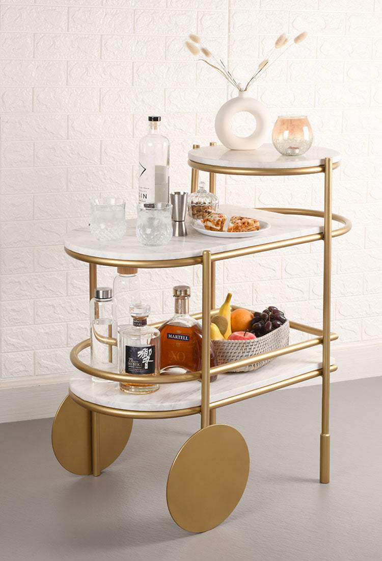 Oval Bar Trolly | Stylish and Functional Beverage Cart
