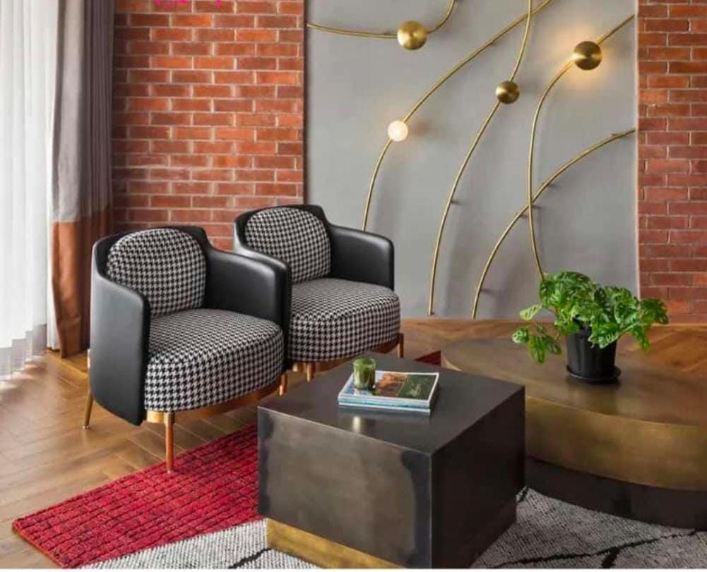 Sofa Arm Chair In Black and White