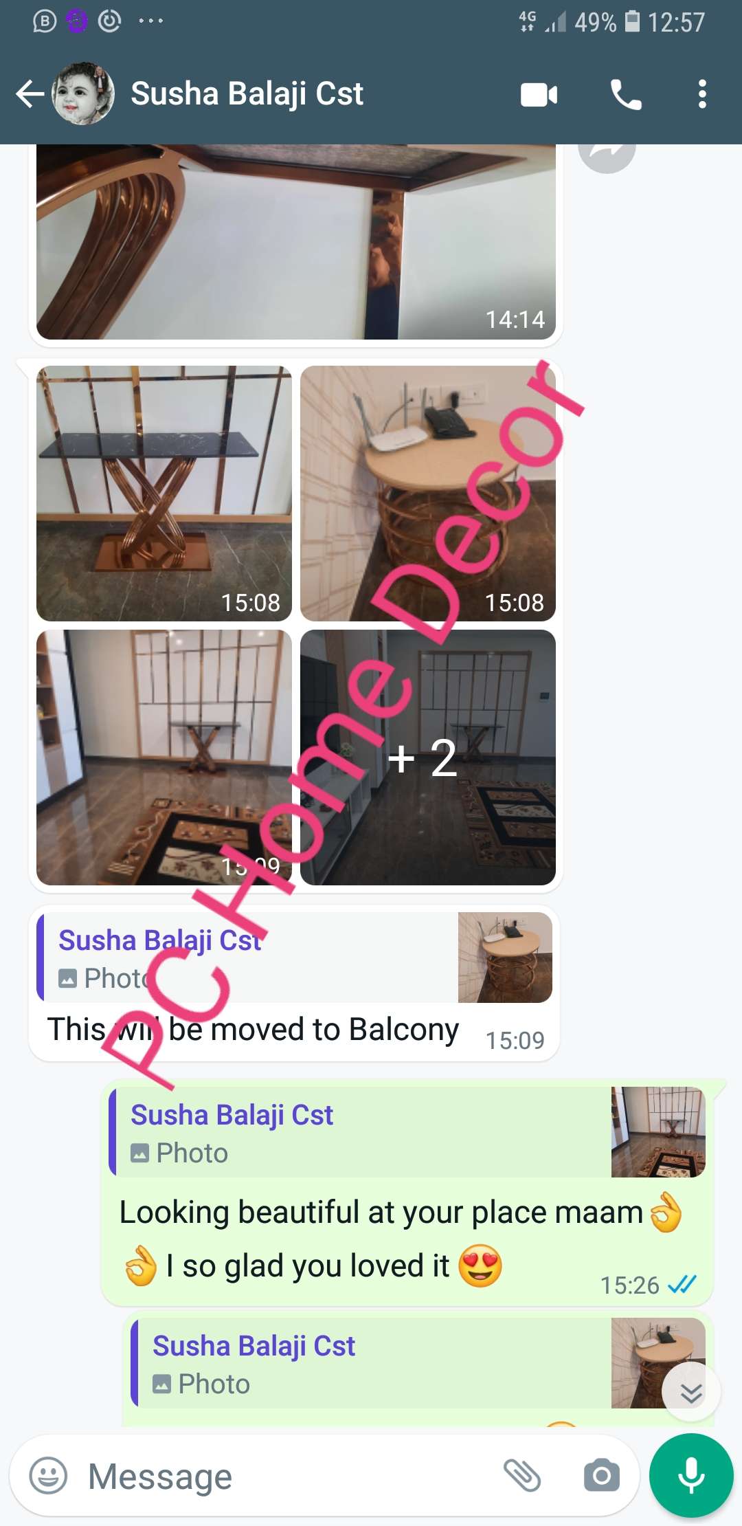 Stainless Steel X Shape Console Table