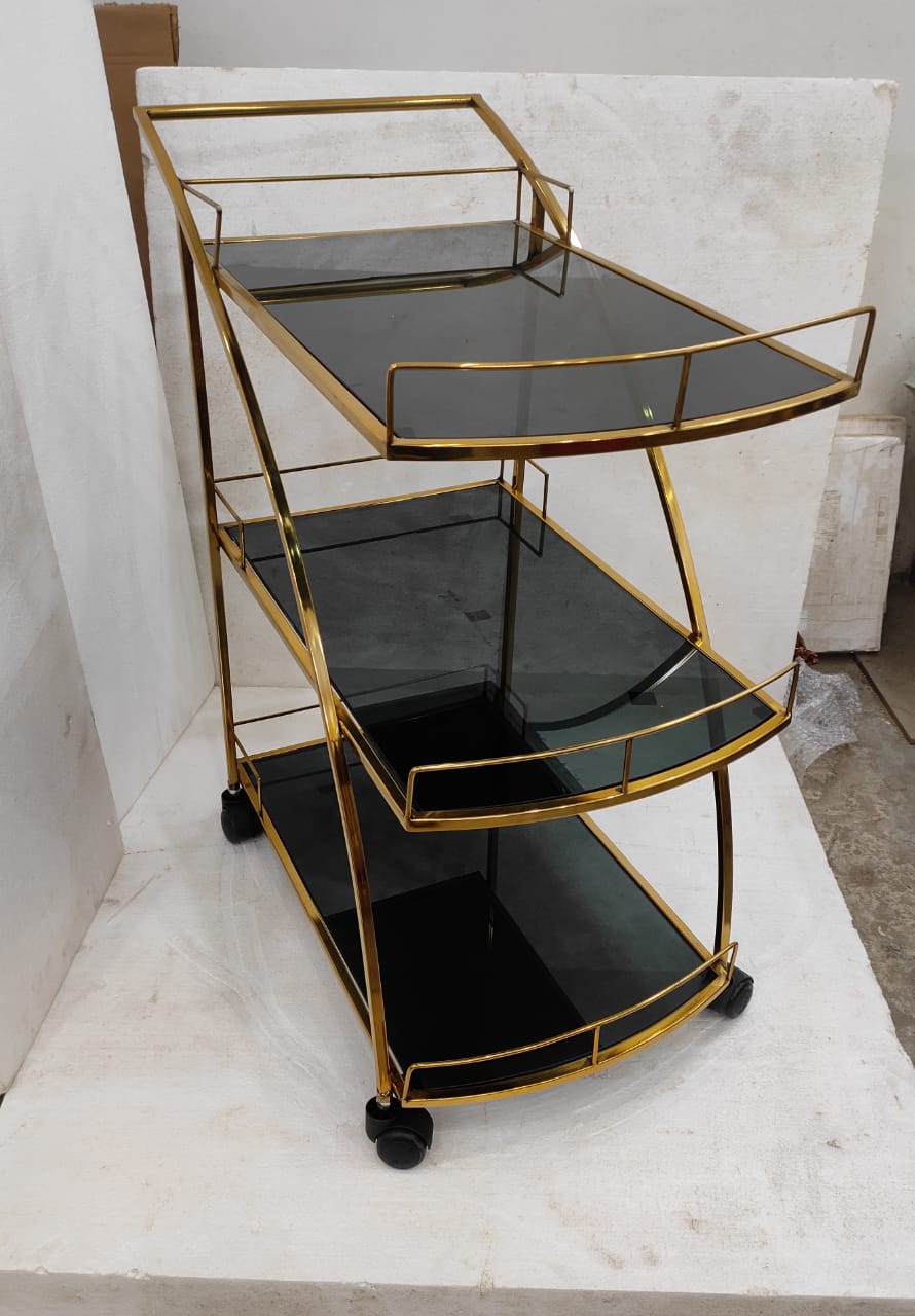 Bar Trolly 3 Tire | Stylish and Functional Beverage Cart