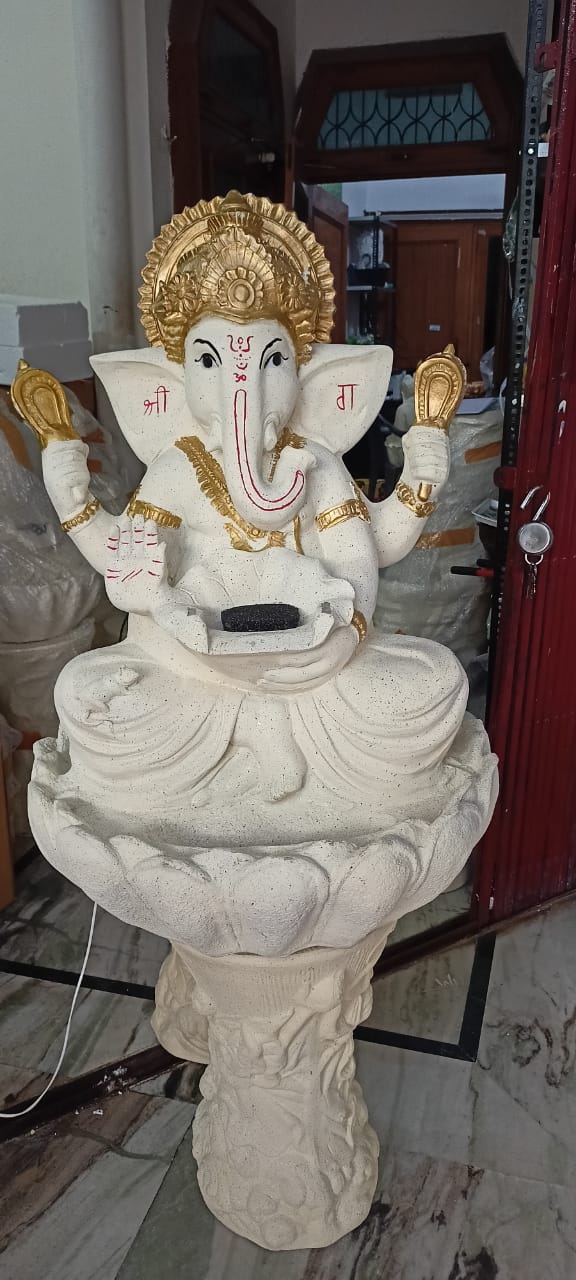 PC Home Decor | Ganesha Fountain, White