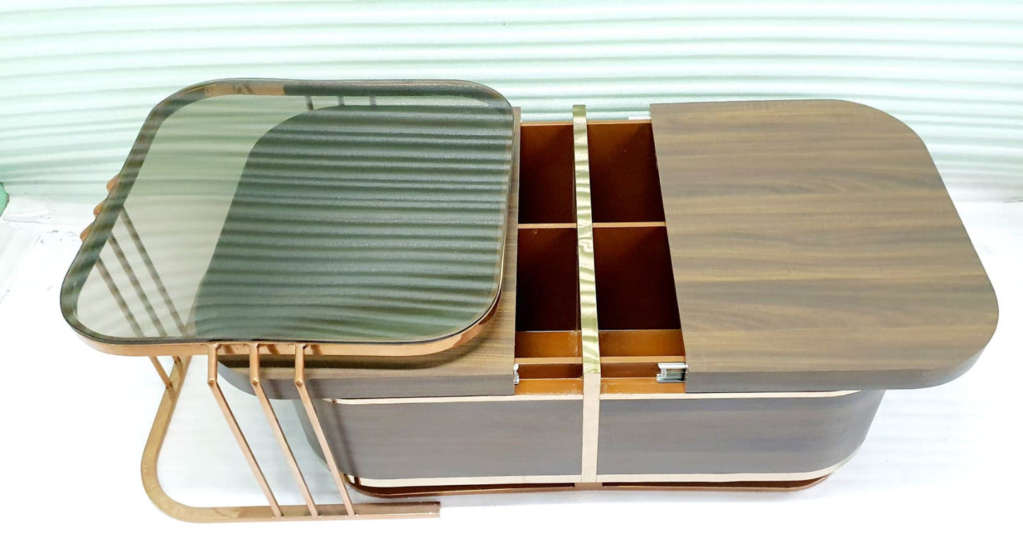Modern Stainless Steel Centre Table Rose Gold